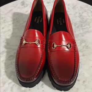 GH. Bass Weejuns Stylish Red Loafers